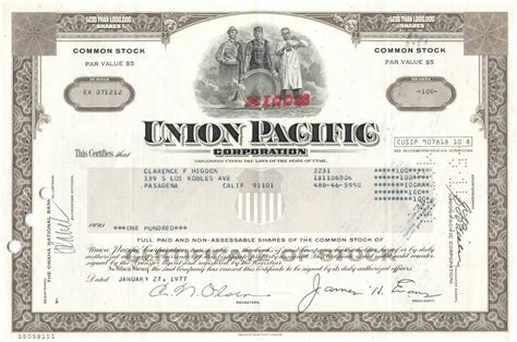 union pacific corporation aktie